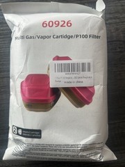 60926 Multi Gas Vapor Cartridge P100 Filter For 3M Respirator Masks 2pk Ex 11/29