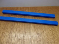 (Qty.2) 3/4″ X 1/2″ X 12″ UHMW PE Tivar Blue Flat Bar Plate Stock FDA Compliant
