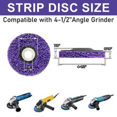 Paquete de 12 discos decapantes de 11,4 cm (4-1/2″) de color morado para amolado