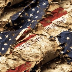Constitution in Shreds – 18″x46″ Hydrographic Film Dipping Dip Water Transfer