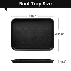 Boot Tray 2 Packs All Seasons Multi-Purpose, Waterproof Boot Trays for Entryw…