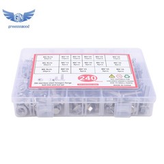 M5 M6 M8 Flanged Bolts and Nuts Kit 240 PCS 304 Stainless Metric Assortment