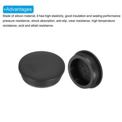 3pcs T-Shaped Silicone Plugs 51.3mm 2″ Dia Snap in Plug Seal Round Black