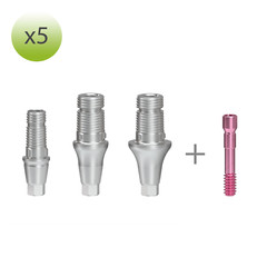x 5 CAD/CAM Ti-base Interface GM Exact Titanium Base Neodent GM compatible