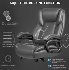 500lbs Heavy Duty big and tall leather office Chair Ergonomic executive wide 500