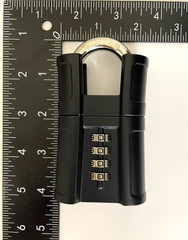 FJM Security SX-875 4-Dial Combination Padlock Shrouded Shackle Blk New