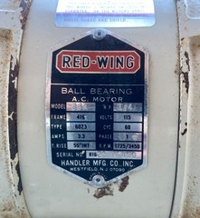 Handler Red Wing Lathe 26A with Splash Hood, Lathe Chucks, & Felt Wheels