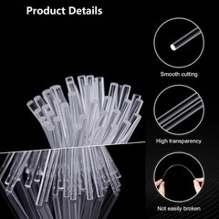 DaTpuik 50 Pcs 8 Inch Clear Acrylic Rods 2mm Diameter 8 Inch(Φ=2mm),