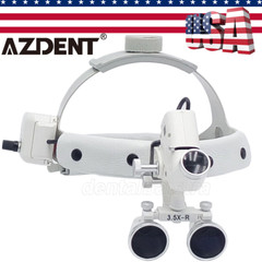 Dental 3.5X-R Surgical Binocular Loupes Headband Magnifier With 5W LED Headlight