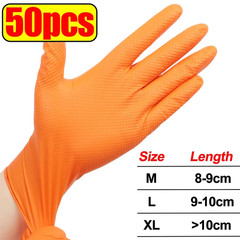Heavy Duty Nitrile Gloves 8Mil Extra Thick Mechanic Home Garden Disposable Glove