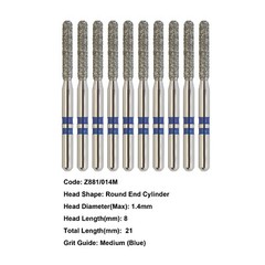 Dental Diamond Bur Zirconia Cutting Bur Round Football FG Fine Medium Grit Z856