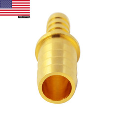 Brass Hose Barb Reducer, 3/8″ to 1/4″ Hose ID, Reducing Barbed Coupler (Pack of