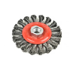 60 pack 4 Inch Twist Knotted Wire Wheel Brush, 5/8 Inch-11 Threaded Arbor Brush