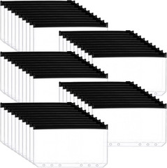 50 Pieces Plastic Envelopes with Zipper Clear Pencil Case Bulk File Bag Bill ..