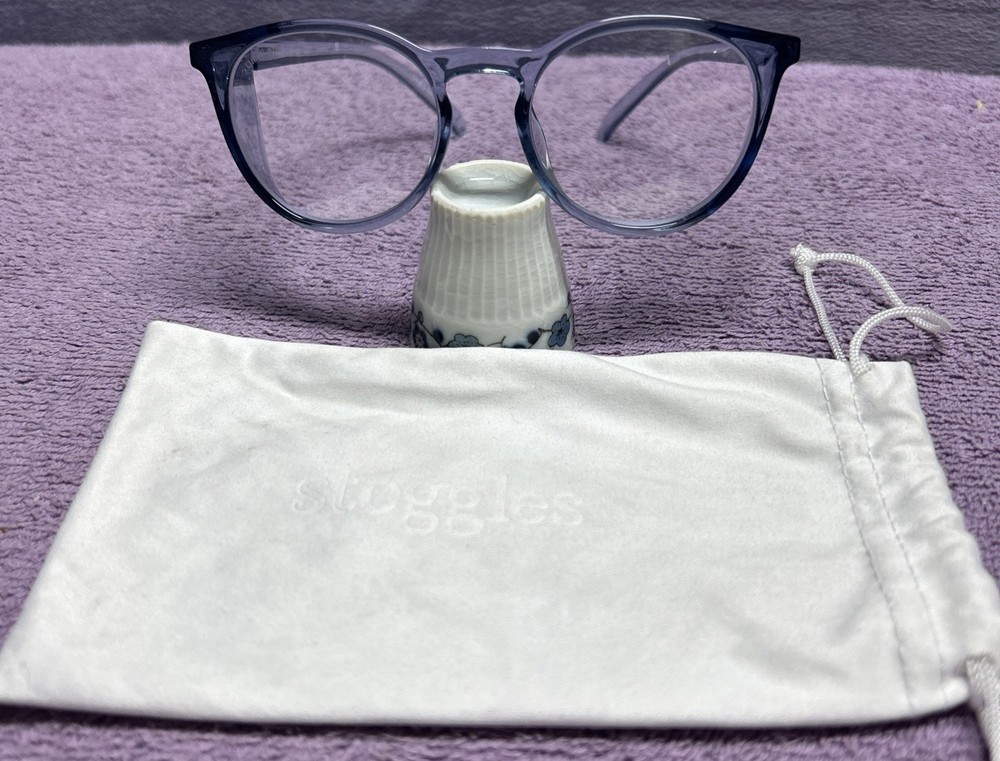 Stoggles Safety Goggles Z87-2 Round Frames Light Blue MED 48-21-145 1.1