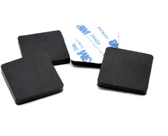 1.5″ Square Silicone Rubber Feet 3/16″ Thick 3M Adhesive Furniture Bumpers