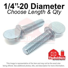 1/4″-20 Spade Type Thumb Screws With Shoulder Coarse Zinc (Pick Length & Qty)