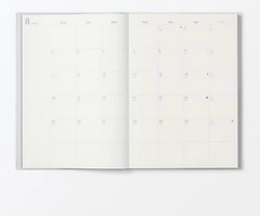 Muji 2026 Monthly Weekly Planner White-Gray Start 2025.12 A6 or B6 or A5 or B5