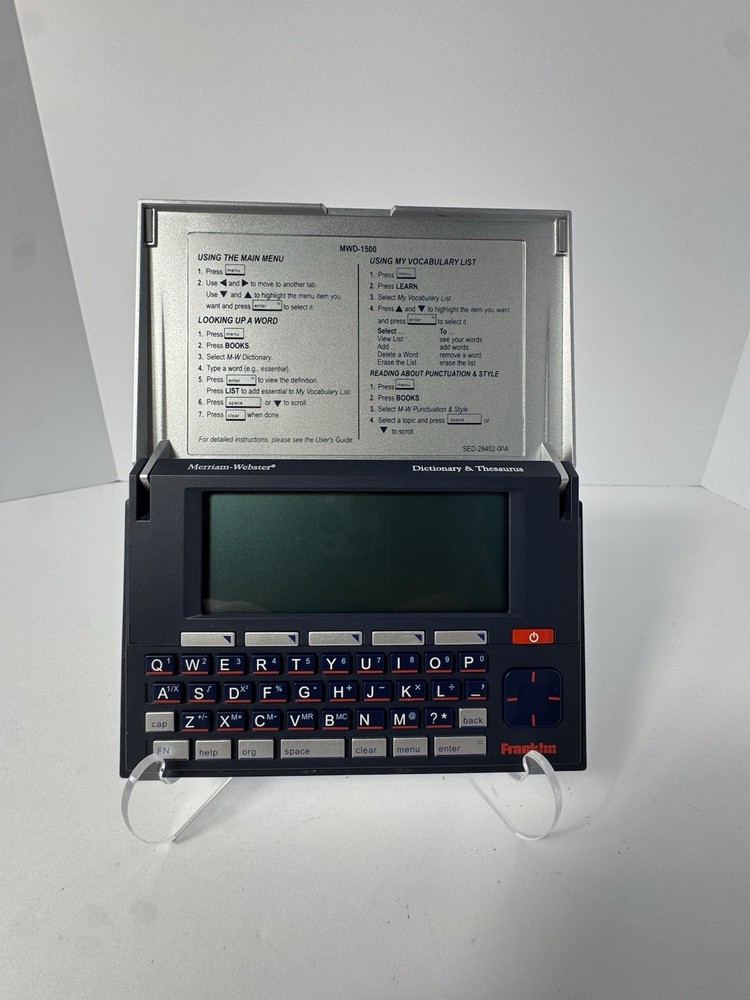 Franklin Merriam-Webster Electronic Dictionary & Thesaurus MWD-1500 Works great
