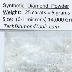 TechDiamondTools Diamond Powder 14,000 Grit 0-1 Microns – 25cts = 5 Grams
