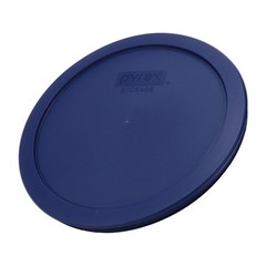 Pyrex Storage Lid Set: (2) 7202-PC 1 Cup Poppy Red, (3) 7200-PC 2 Cup Blue, (2)