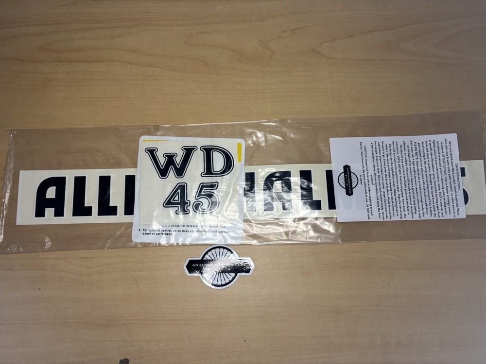 Allis Chalmers WD45 Decal Set