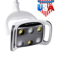 9W Dental 6 LED Lamp Oral Light Lamp For Unit Chair 8-level adjustable Ra90