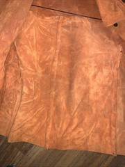 LRG 70s Leather Welding Jacket Anchor Brand 865 Orange Vintage Jacket Fireproof