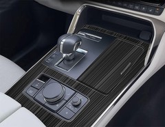 CX-90 Shift Panel Cover Trim & Dashboard Frame Black Brushed Stainless 2PCS