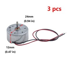 DC Motor Mini 5V 6000RPM Electric Motor with Wire for DIY Toys Pack of 3