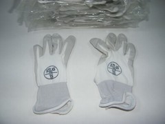 ATLAS 370 SHOWA NITRILE RUBBER PALMS ~ WORK GLOVES ~ 12 PAIR ~ XS / WHITE