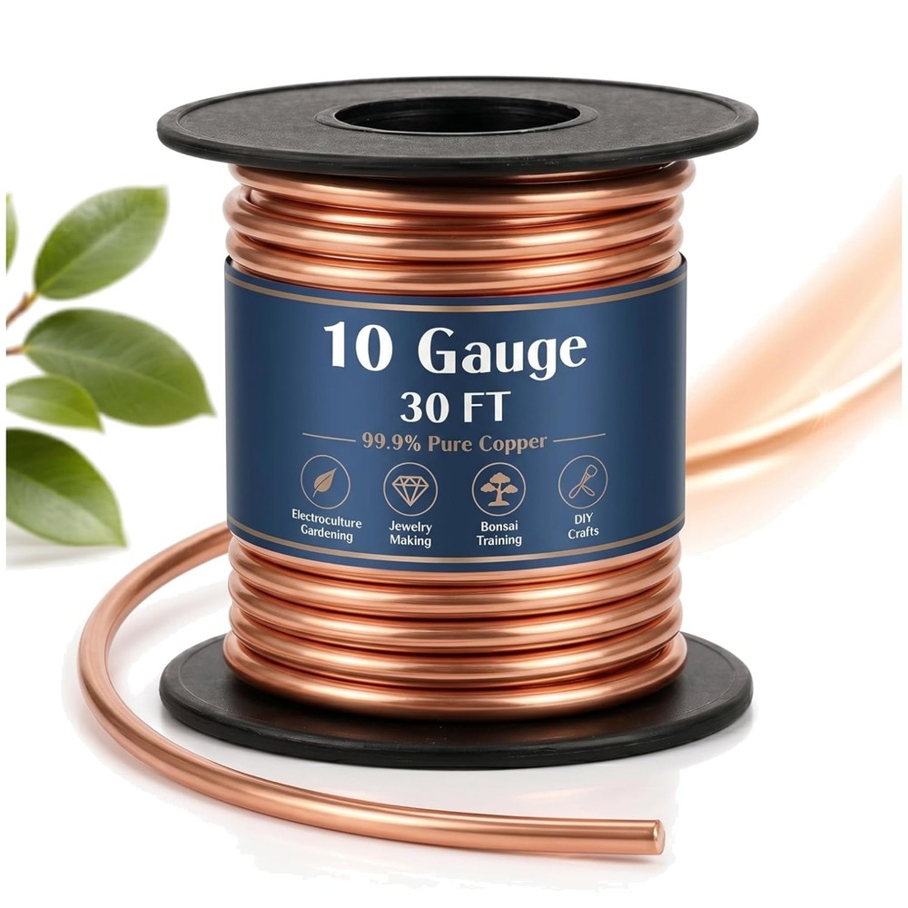 Corrosion Resistant Copper Wire – 30ft 10 Gauge