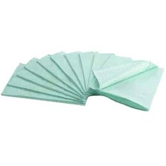 BriteDent 13″ x 18″ Patient Bibs Green 500/Cs.