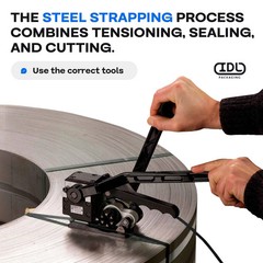 IDL Packaging 1/2″ x .020″ x 300′ Steel Strapping Coil (1100 Lbs Break Strength)
