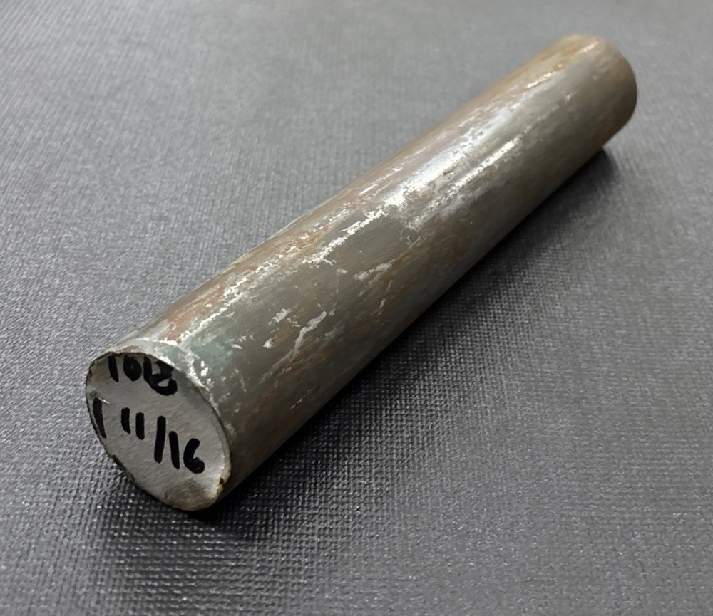 1 11/16″ Diameter 1018 Cold Finished Steel Round Bar Stock – 1.6875″ x 9” Length