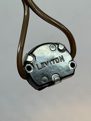 NOS Leviton On/Off Lamp Switch Twist Rotary for Lamp Repair Vintage