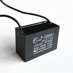 CBB61 250V Capacitor 2 wires 2/3/3.5/4/5/5.5/6/6.5/7/8/9/10/12/15/18/20/25/30 UF