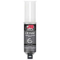 J-B Weld Original Steel Reinforced Epoxy Syringe, High Strength, 2 Pack, Dark