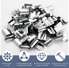 2000 Pcs Packaging Strapping Open Serrated Seals for 1/2″ Strap Width Polyester
