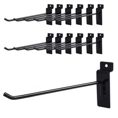 12 Pc Slatwall Hooks 4 Inch Slatwall Accessories Panel Display Hooks Metal Sl…