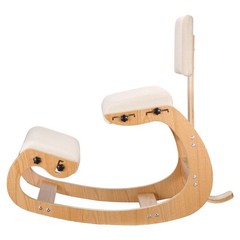 VEVOR Ergonomic Kneeling Chair Wood Posture Chair with Backrest & Thick Cushions