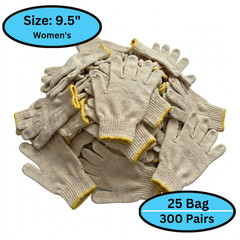 300 Pairs – Cotton Blended String Knit Gloves – Women’s Size – Tan