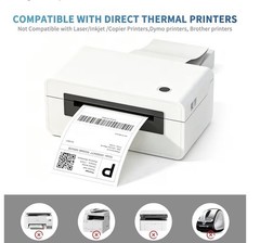 9527 Product 4 x 6 Thermal Labels -Pack of 100 Fanfold Labels for Direct Thermal