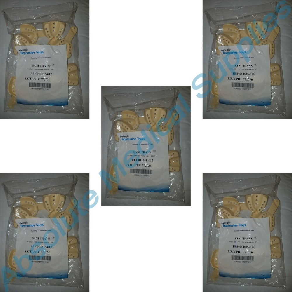 *5-Packs* WaterPik #5 Small Upper 12 Impression Sani Trays 011515-012