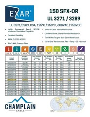 Champlain Cable Exar SFX #2awg Tinned Copper Lead Wire UL-3289 XLPE Black/10ft