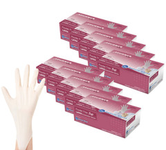1000 Small Latex Examination Gloves Advance IF62 – Powder-Free, Textured, White