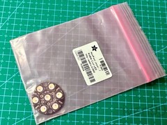 Adafruit NeoPixel Jewel RGBW Wearable Round PCB, 7 Addressable LEDs, Cool ~6000K