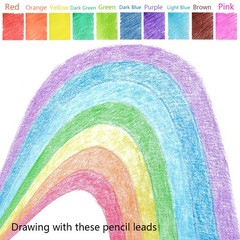 200pcs Colored Lead Pencils 2.0 mm Mechanical Pencil Lead 10 Unique color Refill