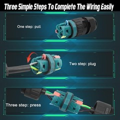 Waterproof IP68 3 Pole Wire Connector External Electrical Junction Box