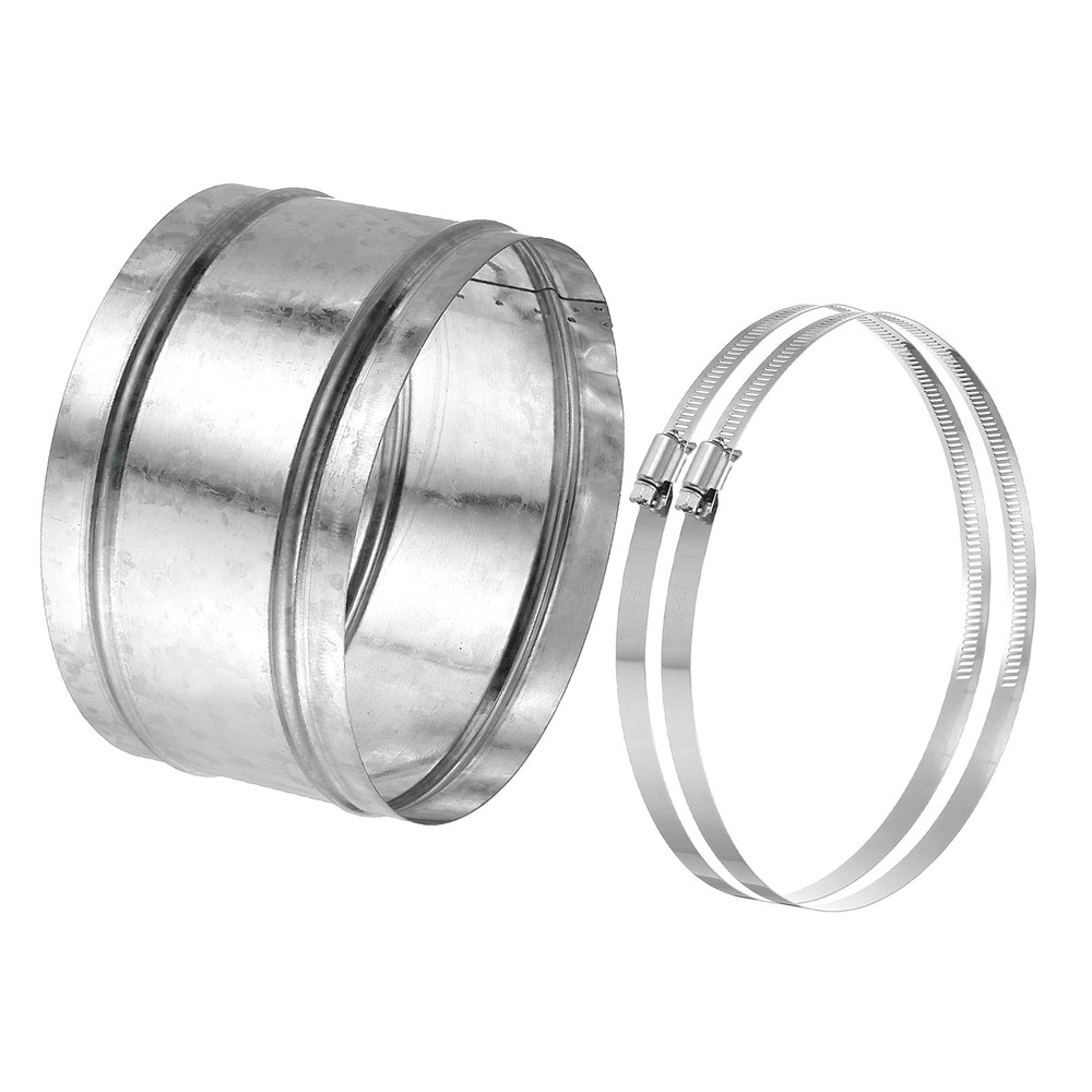 180mm/7″ Duct Connector, Galvanized Steel Duct Coupling, 4″ Long